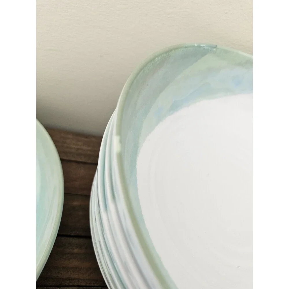 8 Nautica Home Melamine All Purpose Bowls Seafoam Blue Green